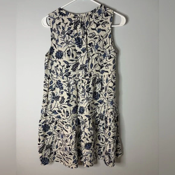 Rachel Zoe Linen Dress with Navy and Cream Floral Pattern - Picture 4 of 4